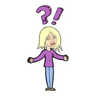 cartoon woman asking question N36