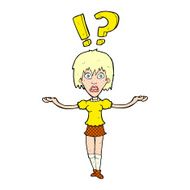 cartoon woman asking question N37