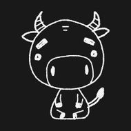 Chinese Zodiac cow doodle drawing N4