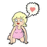 cartoon woman in love N70