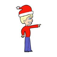 cartoon man ready for christmas N51