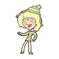 cartoon woman wearing hat N18
