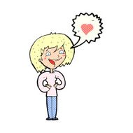 cartoon woman in love N72