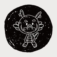 Chinese Zodiac dragon doodle drawing N6