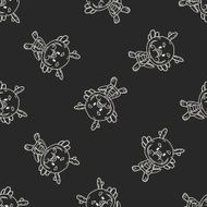 Chinese Zodiac dragon doodle drawing seamless pattern background N2