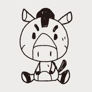 Chinese Zodiac horse doodle drawing N3