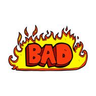 flaming bad sign N6