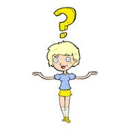 cartoon woman asking question N39