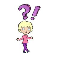 cartoon woman asking question N40