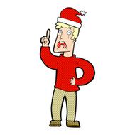 cartoon man ready for christmas N52
