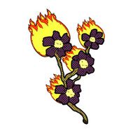 cartoon burning flowers N5