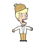 cartoon man wearing winter hat N51