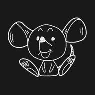 Chinese Zodiac mouse doodle drawing N2