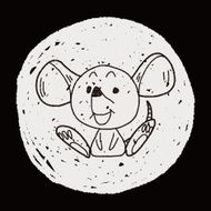 Chinese Zodiac mouse doodle drawing N3