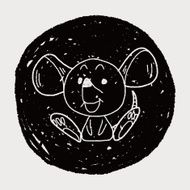 Chinese Zodiac mouse doodle drawing N4