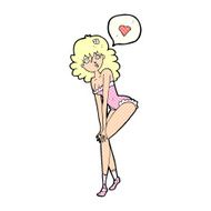 cartoon pin up woman N3