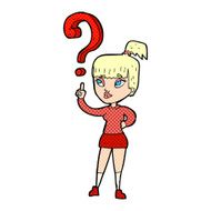 cartoon woman with question N11