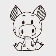 Chinese Zodiac pig doodle drawing N3