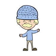 cartoon man wearing hat N20