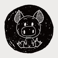 Chinese Zodiac pig doodle drawing N5