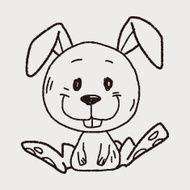 Chinese Zodiac rabbit doodle drawing N3