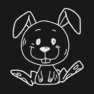 Chinese Zodiac rabbit doodle drawing N4