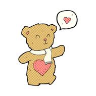 cartoon cute bear with love heart N3