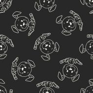 Chinese Zodiac rabbit doodle drawing seamless pattern background N2