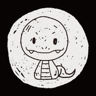 Chinese Zodiac snake doodle drawing N4