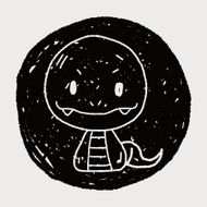 Chinese Zodiac snake doodle drawing N5