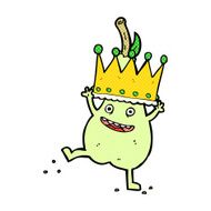 caroon pear wearing crown N3