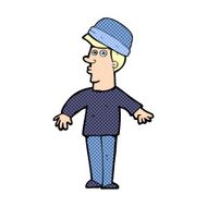 cartoon man wearing hat N21