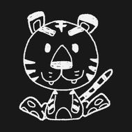 Chinese Zodiac tiger doodle drawing N4