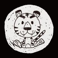 Chinese Zodiac tiger doodle drawing N5