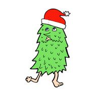 cartoon christmas tree dancing N3