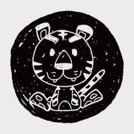 Chinese Zodiac tiger doodle drawing N6
