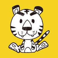 Chinese Zodiac tiger doodle drawing N7