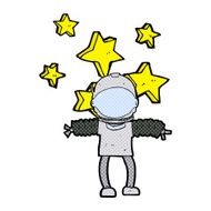 cartoon space man N10