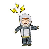cartoon space man N12
