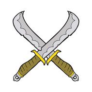 cartoon crossed swords N3