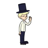 cartoon man wearing top hat N54