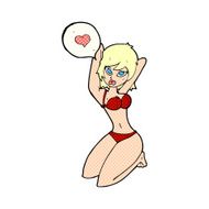 cartoon woman posing N3