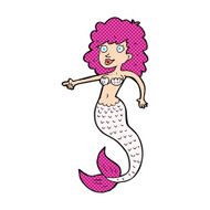cartoon pink mermaid N3