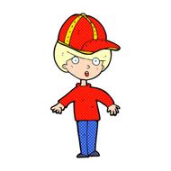 cartoon boy wearing cap N9