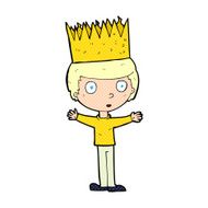 cartoon person wearing crown N43