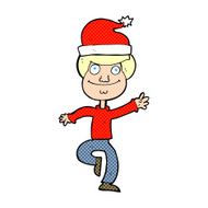 cartoon man ready for christmas N56