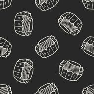 chocolate doodle seamless pattern background N3