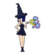 cartoon halloween witch N30