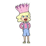 cartoon person wearing crown N44