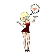cartoon woman in love N74